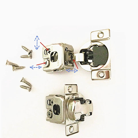 Smooth As Butter Soft Close Cabinet Hinges With 3 Way Cam Adjustment 1 1/4 Overlay And 105 Degree Open heavy duty hinges and screws.