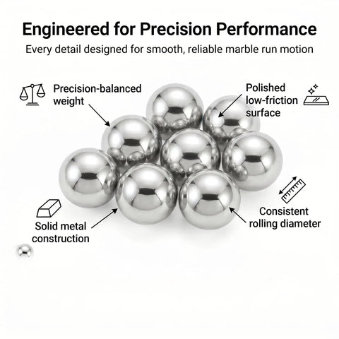 Replacement Steel Balls For Marble Runs And Gravity Rails For STEM Coaster Kits With Smooth Rolling Upgrade And Spare Parts
