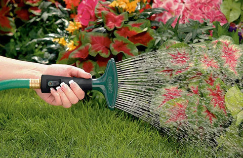 Rain Like Spray Hose Nozzle With Comfort Grip For Garden Watering Durable Metal Body And Rubberized Non Slip Handle watering flowers