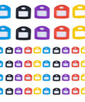 50 Pcs Silicone Key Covers For House Keys, Elastic Soft Key Caps In 5 Color Coding Set With Labels displayed in a grid layout