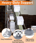Conveyor with boxes featuring 40 Pack 1-Inch Ball Caster Rollers with 360-Degree Rotation for Furniture, Truck Bed, Workshop.
