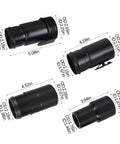 Various black fittings for Hose Kit For 1-7/8 Inch Vacuums With Universal 2-1/2 Inch Adapters, labeled with dimensions in inches.