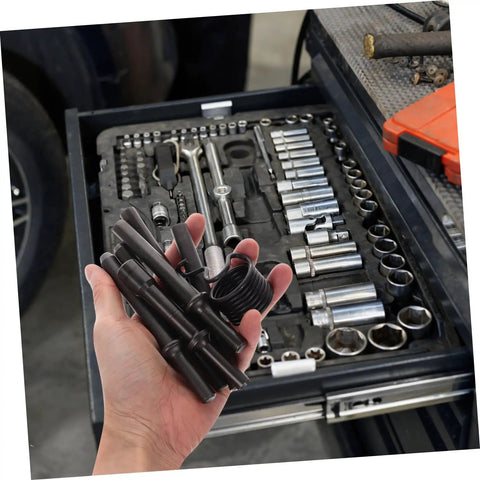 Ultimate Air Rivet Tool Kit And Chisel Hammer Set For Pros Who Need Heavy Duty Pneumatic Riveting Punches Power Tools To Nail Any Job Fast, black steel punches in hand