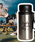 Insulated Water Bottle For On The Go Hydration 800ml Stainless Steel Flask beside people at outdoor gathering