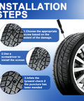 Installation steps for 60 Piece Tire Repair Kit With Spiral Screw In Plugs And Included Screwdriver For Car Truck Motorcycle SUV Tubeless Puncture Emergency DIY Fix On The Go