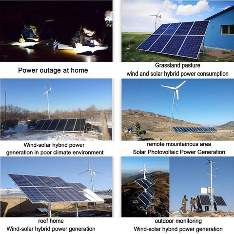 8000W Vertical Axis Wind Turbine Generator With Hybrid Charge Controller in diverse environments for off grid power solutions