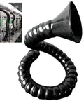 Heavy Duty Articulated Smoke Extraction Hose Featuring Tough As Nails Fume Duct Construction For Soldering Welding And Workshop Ventilation Black Square Tube 75X1000Mm No Sweat Assembly with flexible design.