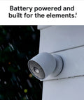 Battery Powered Outdoor Or Indoor Security Cam Second Generation No Subscription Required 1 Pack Smart Person Animal And Vehicle Detection With Real Time App Alerts For Home Surveillance mounted on exterior wall during rain