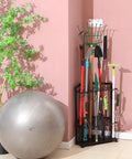 Heavy Duty Garden Tool Organizer Rack For Garage Corner Storage Free Standing No Mount With 31 Tool Grids And 8 Removable Hooks Holds Shovels Rakes Mops Brooms Scissors And Shears For Indoor And Outdoor Use No Fuss