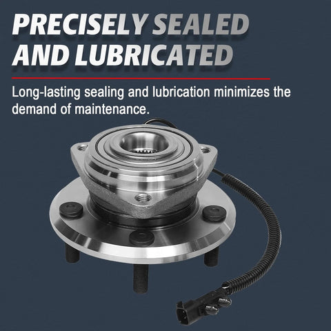 Front Wheel Bearing And Hub Replacement Assembly For 2007 2016 Jeep Wrangler With Four Wheel ABS 5 Lugs 3 Bolt Triangular Flange Direct Fit Heavy Duty Hub 513272