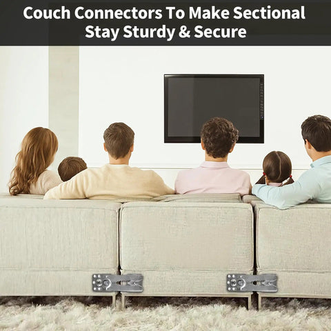 Heavy Duty Sectional Sofa Connector Screws Two Pack No Slip Couch Brackets Secure Your Setup End The Sliding Forever Indoor Lounge Essential Hardware Kit For Sturdy Wood Frames