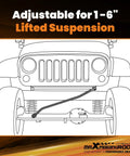 Adjustable Rear Track Bar For Jeep Wrangler TJ 1997 2006, Length Range 31.37 To 34 Inches, Fits 1 To 6 Inch Lift, Replaces Stock Bar, Beef Up Axle Alignment And Slash Lateral Play For Better Handling; rear Jeep suspension diagram