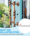 Vinyl Coated Stainless Steel Cable With Loops Four Pack Two Feet Long Five Thirty Second Inch Wire Rope Security Lanyards securing door handles.