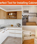 Modern kitchen cabinets with heavy duty cabinet face frame clamps installed for precise alignment and quick installation.