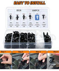 135 Piece Universal Car Bumper Retainer Clips Kit With Six Sizes Of Fasteners Plus Auto Trim Removal Tools Cable Ties