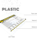 OSHA Ladder Safety Poster With 3 Points Of Contact And 4 To 1 Ladder Angle Guide, waterproof, tear-resistant layers shown