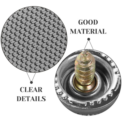 Close-up view of Auto Roof Snap Pins Retainer 50 Piece Headliner Repair Kit for Car Interior Ceiling Fabric Fixing and Upholstery Restoration