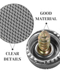 Close-up of headliner repair kit showing grey flannelette texture and snap pin detail for car upholstery restoration.