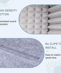 Close-up of high density cotton acoustic foam in Heavy Duty Foldable Desktop Microphone Booth For Podcast Recording.