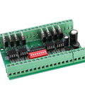 8 Channel NPN and PNP to NPN Level Converter Module For 5V And 24V Signals, Fast 10 MHz Optocoupler Isolation, green PCB board