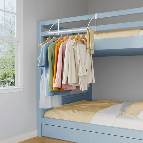 Over The Door Hanger Expandable And Adjustable Space Saving Coat And Towel Rack That Fits Doors Up To One And Three Quarters Inches Metal White