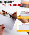 Close-up of 240 Pack Rigid Card Mailers for Trading Card Shipping, showing easy open tear-strip and self-sealing feature.