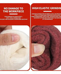 Close-up of 10 Piece Nonwoven Abrasive Buffing Wheel Set With One Quarter Inch Shank For Polishing And Surface Prep in use.