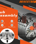 Pair Front Wheel Hub Bearing With ABS For Ford Focus 2000 To 2011 4 Lug Left And Right Replacement, beefed up durability, hub assembly