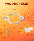 90 Pack Light Clips For Pro Outdoor Lights H706 H806, illustrated product dimensions with screws and brackets details