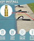 Brass Pool Safety Cover Anchors For Concrete And Pavers Three Quarters Inch Hole Universal Fit 10 Pack installation guide