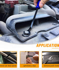Using 5 Piece Auto Trim Removal Tool Kit No Scratch Pry Set For Car Door Panels Clips And Dashboard Nylon Construction With Fastener Remover on engine