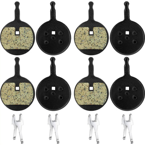 4 Pairs Resin Disc Brake Pads For Mechanical Bike Brakes Compatible With Avid BB5 CSC Kingdom Promax DC Series And More