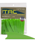 2 Inch Matrix Shield Cut Arrow Vanes Green Pack of 36 for Archery Bowhunting and Recreational Shooting in packaging