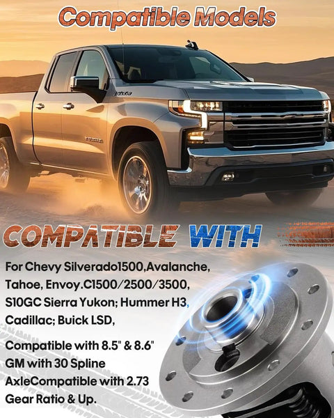 Limited Slip Differential Locker For GM 8.5 And 8.6 Inch Axles With 30 Spline 2.73 And Up Gear Ratio Fits Chevy Avalanche And Silverado
