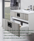 2 Pack Zinc Alloy Recessed Pull Handles For Cabinets And Containers, Black Finish, installed on bathroom vanity drawer