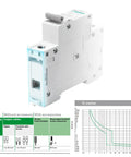 Go-To 20A DC And AC Dual-Protection Circuit Breaker, 1 Pole DIN Rail Mount, 250V Solar PV Disconnect Switch, Overcurrent Protection For Battery, Home, RV, Marine, And Industrial Electrical Systems, C-curve