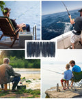 Collage of fishermen with a 5 Inch Soft Plastic Bass Lures Pack 24 Count Green Pumpkin With Black Flake Pink Watermelon Double Color