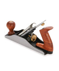 Pro Grade Number Four Bench Plane Built Like A Tank For Intense Shop Sessions Smooths Rough Boards Effortlessly with Bubinga handle.