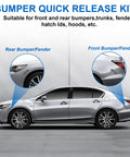 Universal Car Bumper Clips With Quick Release Tabs Heavy Duty Aluminum Bumper Fasteners Kit on silver car bumpers
