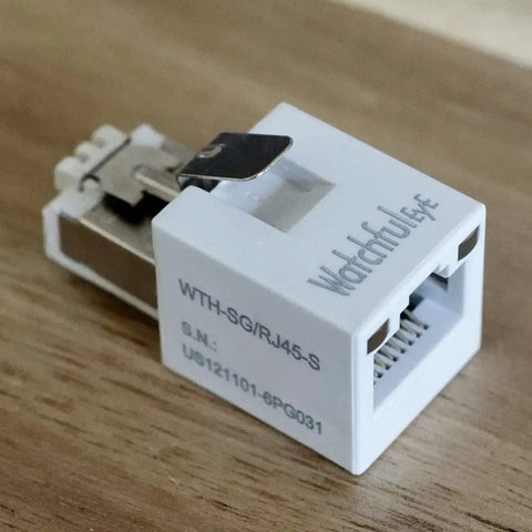 Direct In Line RJ45 Ethernet Surge Protector Pack Of 10 For 100/1000 Mbps Networks, compact easy plug-in design, white