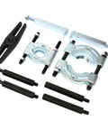 Beefed Up Heavy Duty Bearing Separator Puller Set With 2 Inch And 3 Inch Splitters, 14 Piece Kit, Drop Forged, Heat Treated