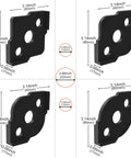 Knockout Corner Radius Router Template Kit Packing R5 Through R40 with multiple ABS jigs, sizes labeled for precise woodworking cuts.