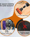Slick Swap Roll Lock Disc Adapter 2 Inch Backing Pad Holder with Universal Quarter Inch Shank fit on a heavy-duty die grinder.