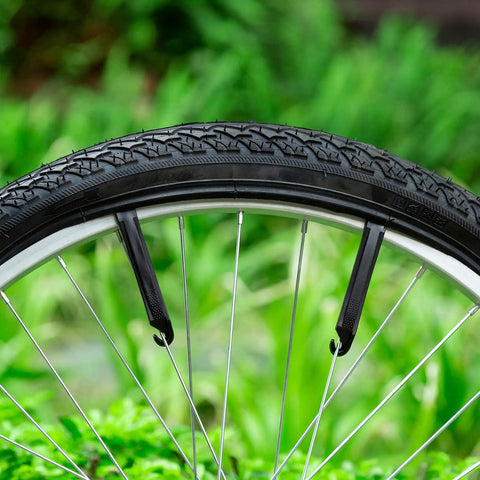 Bike tire with levers from Tire Repair Kit For Bikes And Motorized Rides With Glueless Patches And Vulcanizing Patches Metal Rasp Levers Sandpaper.