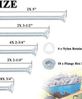 Built Tough As Nails Wheelbarrow Handle Nut And Bolt Replacement Kit Packing 18 Piece with various sizes and blue wheelbarrow.