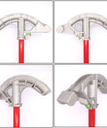 Aluminum Die Cast Conduit Bender Tool for Three Quarters Inch EMT and One Half Inch Rigid Pipe with Built-In Level Gauge