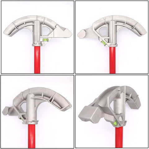 Aluminum Die Cast Conduit Bender Tool for Three Quarters Inch EMT and One Half Inch Rigid Pipe with Built-In Level Gauge