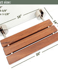 Premium Burmese Teak Folding Shower Seat Bench Wall Mounted With Brushed Finish, Solid Teak Wood With Stainless Steel Bars