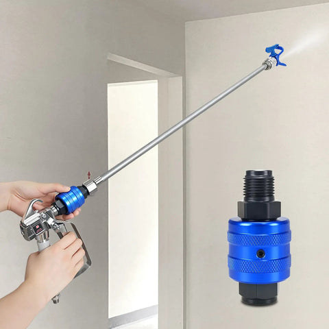 Airless Paint Sprayer Swivel Joint 360 Degree Rotate Spray Gun Connector Aluminum Alloy Built Tough Rustproof and Leakproof Tool for Most Sprayers and Spraying Equipment, 7/8 size
