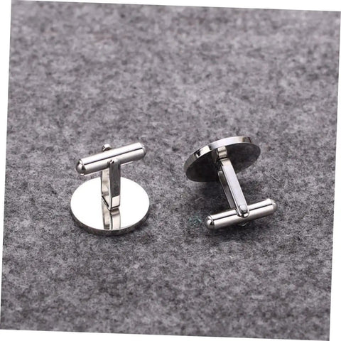 Fashionable Titanium Steel Cross Cufflinks For Men With Polished Black Finish Decorative Shirt Fasteners For Daily Wear